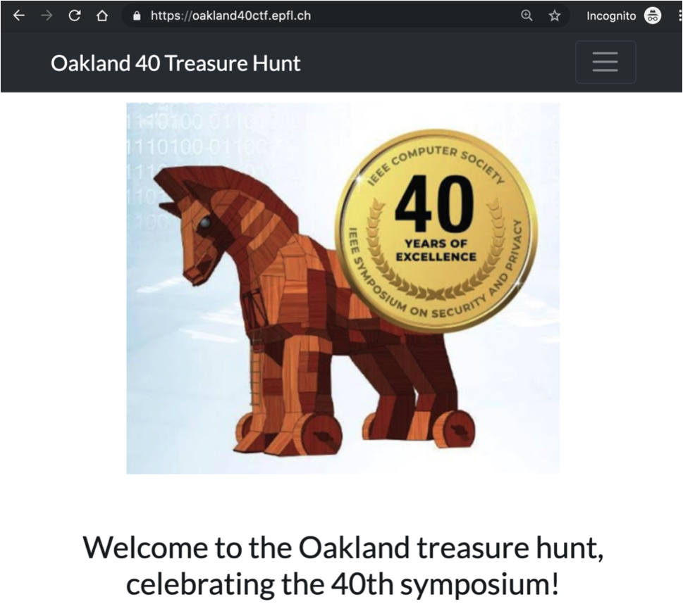 Treasure Hunt Home Screen